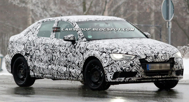  First Scoop Shots of the New Audi A3 Sedan, will Compete Against the Mercedes-Benz CLA