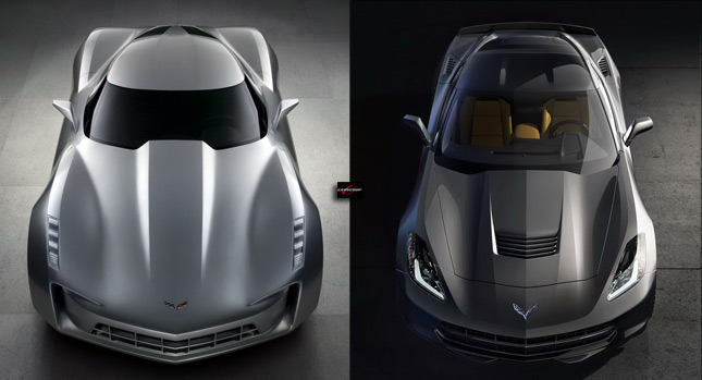  A Visual Comparo Between the 2014 Corvette Stingray and the 2009 Concept Model