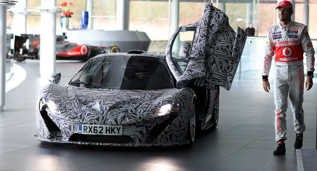  McLaren P1 Shows Up Alongside MP4-12C Spider in 2013 Formula 1 Car Launch [w/Video]