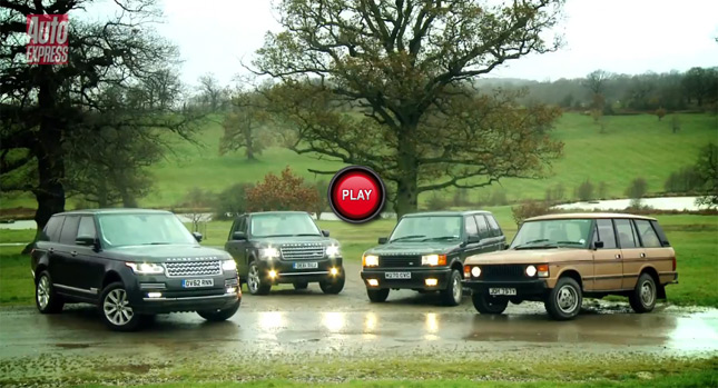  Four Generations of Range Rover Luxury SUVs Come Together