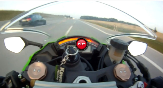  Watch a Kawasaki ZX-10R Chase an Audi RS6 ABT 700HP on the Autobahn