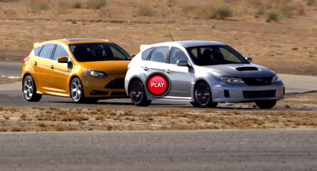  Ford Focus ST vs. Subaru WRX for the Final ST Session Video