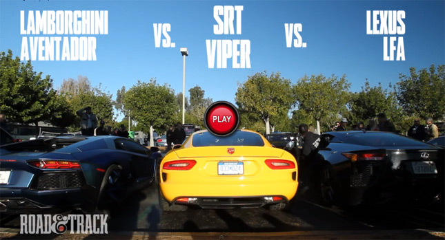  Listen Up and Vote: New SRT Viper vs Lamborghini Aventador vs Lexus LFA