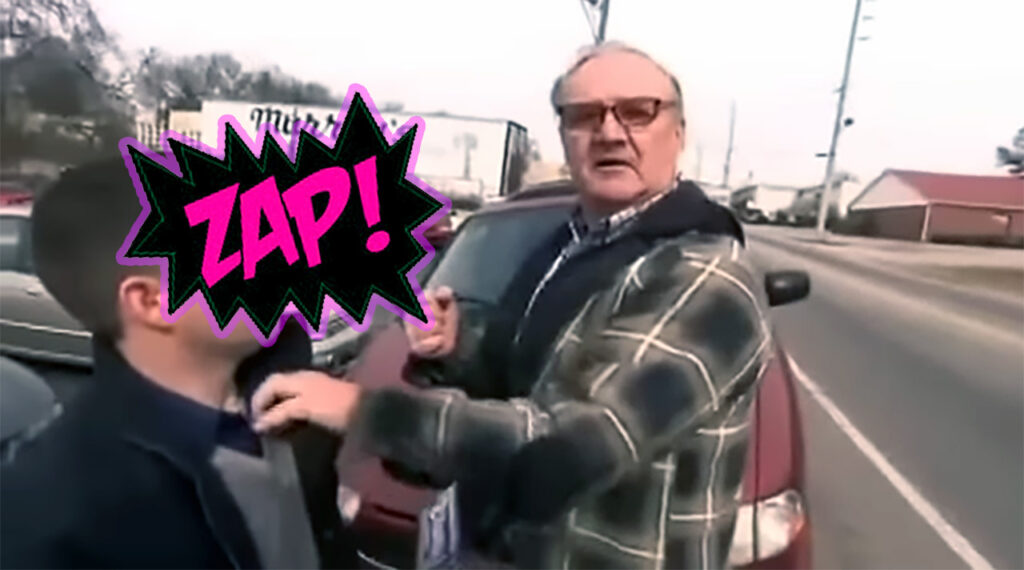  Pow! Shady Used Car Dealer Sucker Punches A TV Reporter