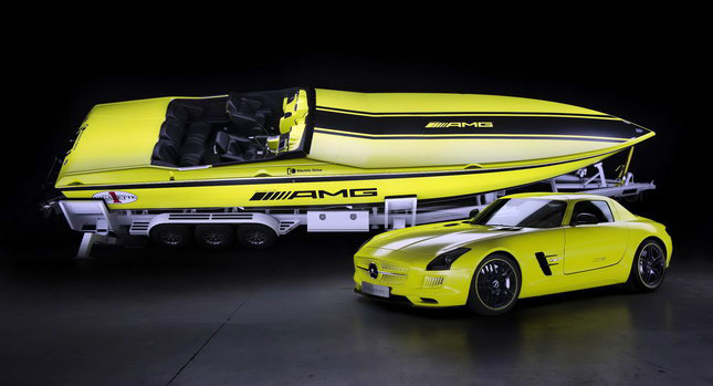  All-Electric Mercedes-Benz SLS AMG Inspires Cigarette AMG Electric Drive Powerboat
