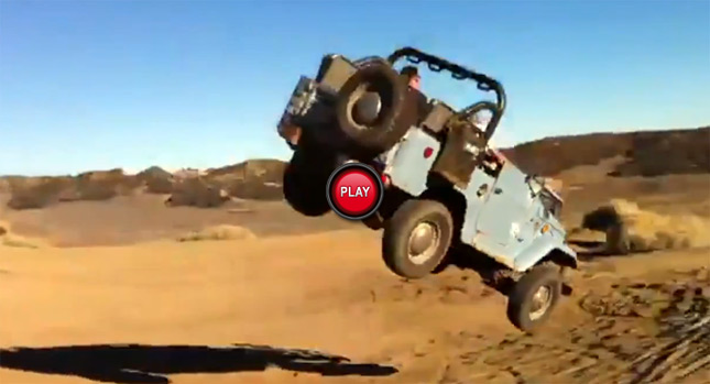  Toyota Land Cruiser J40(?) Jump Goes Painfully Wrong