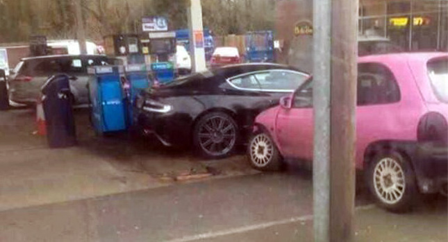  Pink Corsa T-Bones £100,000 Aston Martin at Gas Station