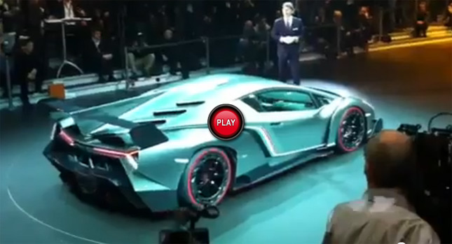  Lamborghini Veneno and Its Huge Rear Wing Officially Revealed, See it on Video