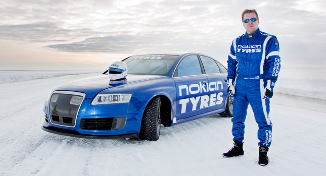  Nokian Tyres Breaks Own Ice Speed Record Reaching 209mph or 336km/h with an Audi RS6