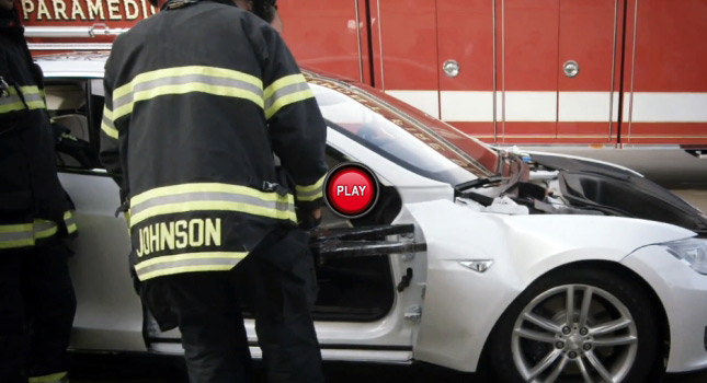  Tesla Teaches Firefighters How To Safely Rip Apart an EV