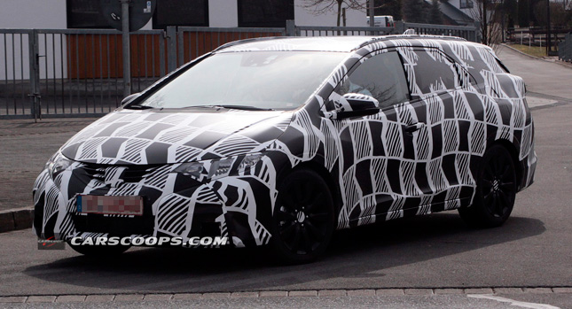  Spy Shots: 2014 Honda Civic Wagon Takes Production Form