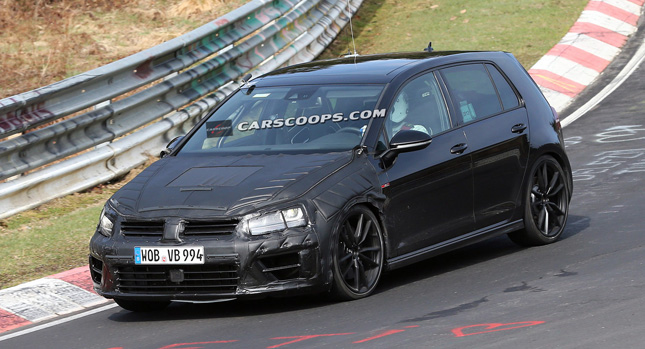  Spy Shots: Volkswagen Turns the Wick on the New Golf R Mk7