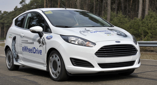  Ford and Schaeffler Demonstrate Their RWD, All-Electric eWheelDrive Fiesta