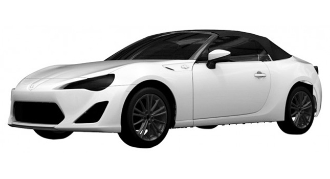  Topless Toyota FT-86 Shown With it Roof Up Via Patent Papers