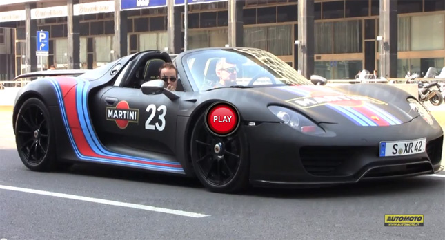  Porsche 918 Spyder Takes to the Streets of Milan Dressed in Martini Livery