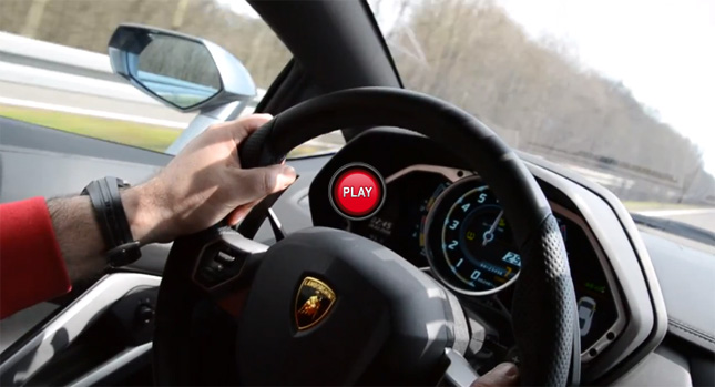  Watch a Lamborghini Aventador LP700-4 Hit 300km/h – 186mph on the Highway