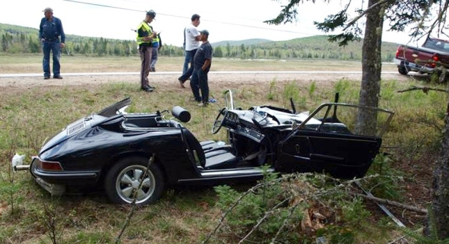  Bummer: Classic 1967 Porsche 911 Wrecked, Driver Ends Up in the Hospital