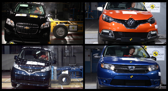  EuroNCAP: Dacia Finally Improves on Safety with First 4-Stars, Nissan NV200 Fails to Impress