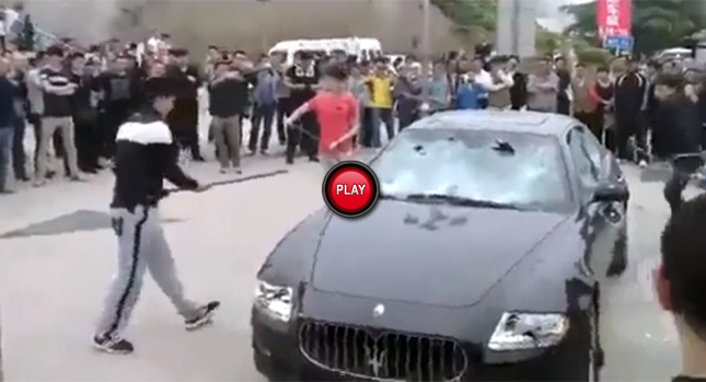  This Is How You Kill a Maserati Quattroporte with Sledgehammers…