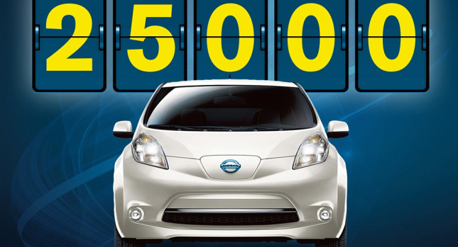  Nissan Leaf Achieves Stateside Sales Figure of 25,000