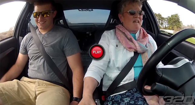  Mom Takes 900HP Mitsubishi Lancer EVO X for a Ride and She Loves it!