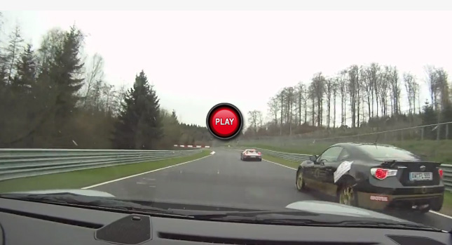  Watch a Very, Very Lucky Porsche 911 GT2 RS Driver Chase a Carrera GT at the Nürburgring