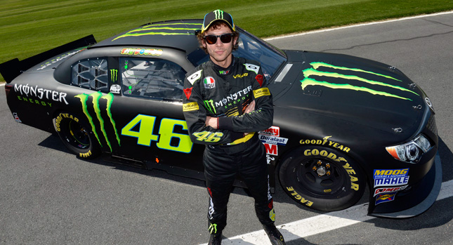  Watch Valentino Rossi Test a Toyota NASCAR Racer at the Charlotte Motor Speedway