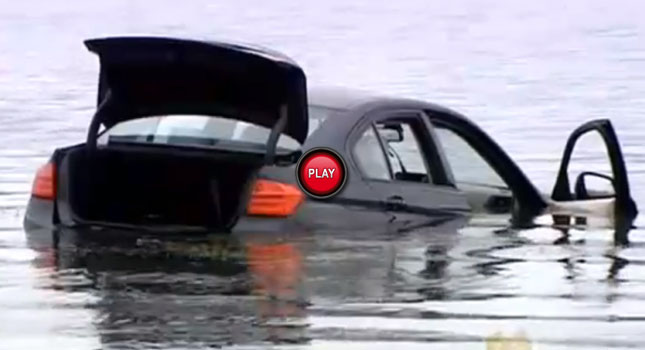  Driver Sends New BMW Straight Into the Water to Avoid a Squirrel