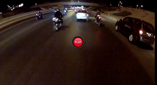  Chevy Driver Knock Down Bikers Who Then Get…Ticketed for Reckless Driving in Vegas