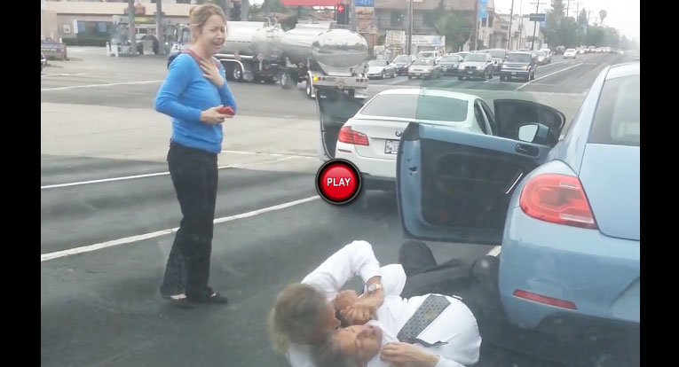  Lawyer and Retired Cop in Ties Get Into a Road Rage Fight in LA