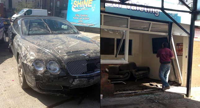  Woman Leaves $125,000 Bentley Continental GTC at Car Wash to Valet, Finds it in a Wall!