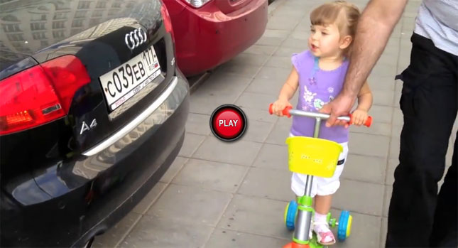  Cute Russian Two-Year Old Girl Can Name Every Car in a Parking Lot