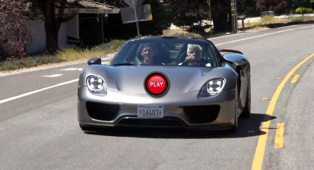  Jay Leno Gets Some Wheel Time in the New Porsche 918 Spyder