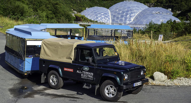  Land Rover Electric Defender Hired as a…Locomotive at UK Greenhouse Complex
