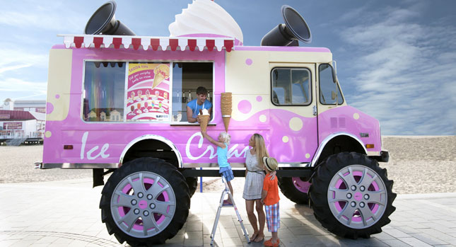 Ice, Ice Baby: Skoda's 21 Foot Tall vRS Monster Van Hits UK Beaches to Serve Free Ice Cream