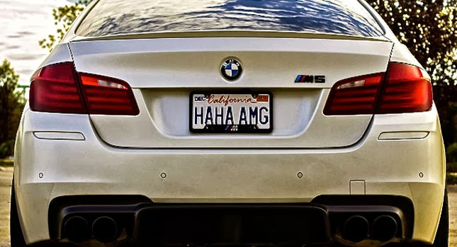  Any AMG Fans Care to Respond to this BMW M5 License Plate?