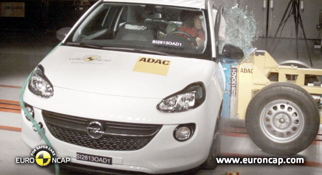  Five Cars Tested by Euro NCAP; Opel Adam and Mitsubishi Space Star Dissapoint with Four Stars