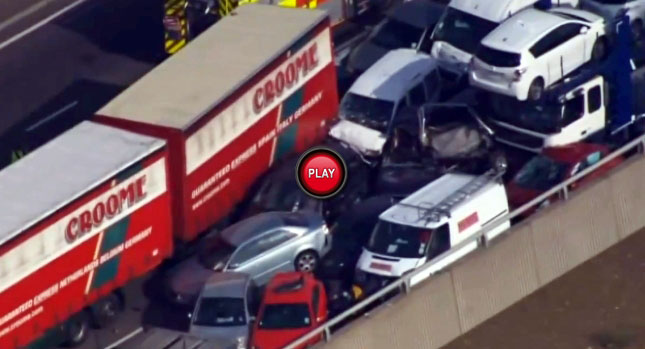  Massive UK Motorway Pileup with Over 100 Vehicles Wrecked and 200 People Injured