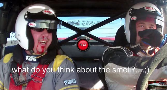 Rally Co-Driver Gets Sick, Vomits, Bleeds but Ends Up Laughing
