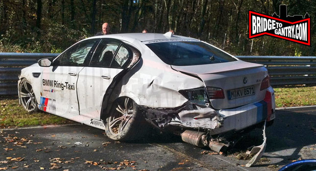  BMW M5 'Ring Taxi Slips Into a Crash [w/Video]