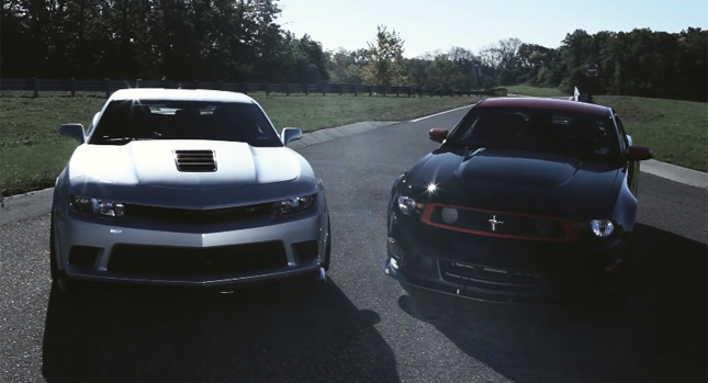  GM Says Camaro Z/28 Shows Mustang Boss 302 LS Who's the Real Boss…in its Own Video
