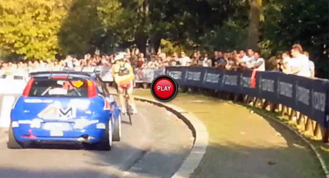  Selfish Cyclist Thinks Rally Stage is All for Himself…