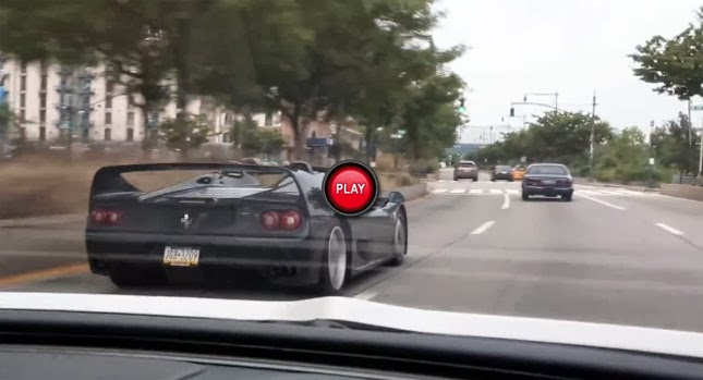  Watch Exotic Supercars, Including Ferrari F50 Driven by a Shirtless Guy, Having Fun in NYC