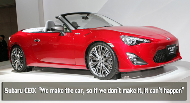  What's Going on Between Toyota and Subaru on the Convertible Version of the GT-86/FR-S/BRZ?