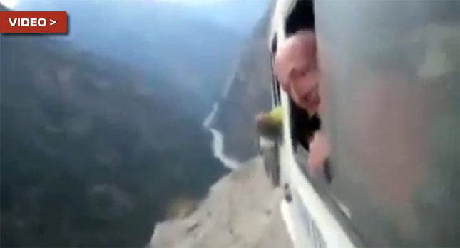  You Might Get a Panic Attack Just By Watching This SUV Cross a Mountain Road