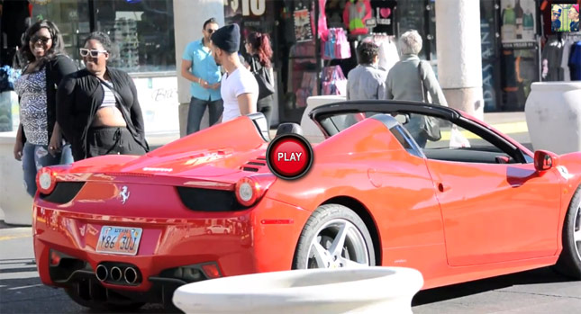  Gold Diggers Social Experiment Redux, This Time with a Ferrari 458 Spider