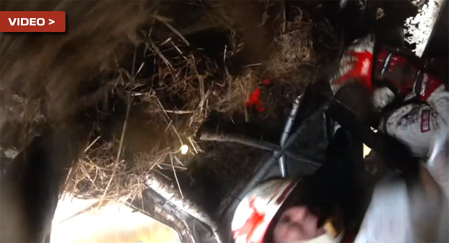  Oh, Sh!t! Mikko Hirvonen Crashes Into a Pile of Manure During Rally GB