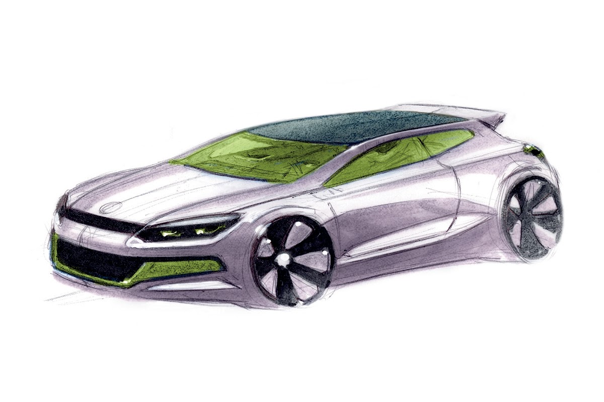 Volkswagen scirocco рисунок