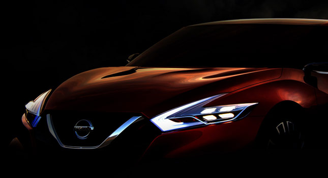  Nissan Teases New Sports Sedan Concept; Looks a Lot Like Our 2015 Maxima Study