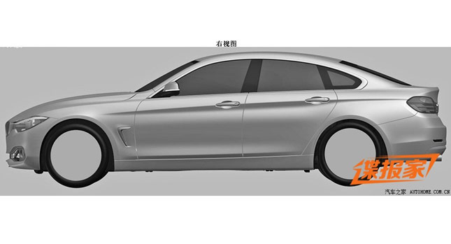  New BMW 4-Series Gran Coupe Outlined in Purportedly Official Patent Drawings